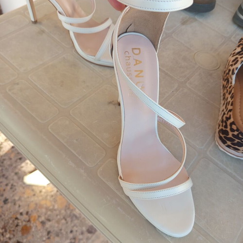 Danuz white sandals new, size 39, heel height 11 cm
