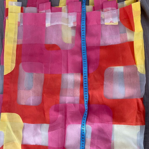 Curtain set like new with semi-transparent fabric