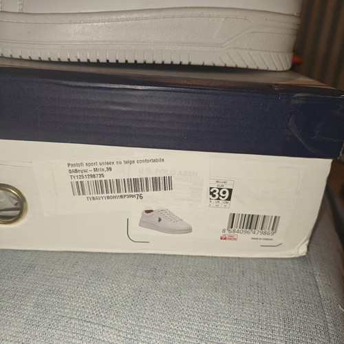 Sneakers U.S. Polo Assn. white size 39, new