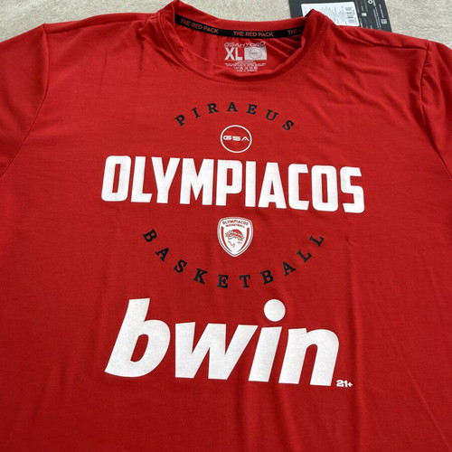 GSA Olympiacos BC The Red Pack Training T-Shirt XL new authentic 25/26