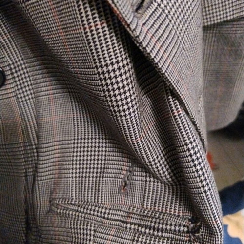 Carven Paris checked grey and white suit like new, size 58