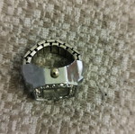Adjustable ring watch like new, silver