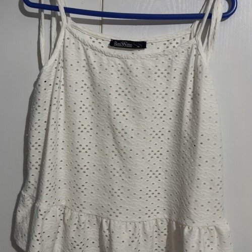 Guipure blouse white Benissimo size M like new