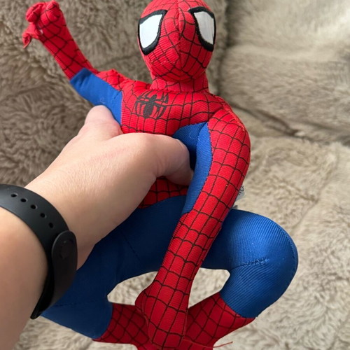 Spiderman plush used with smaller plush gift included