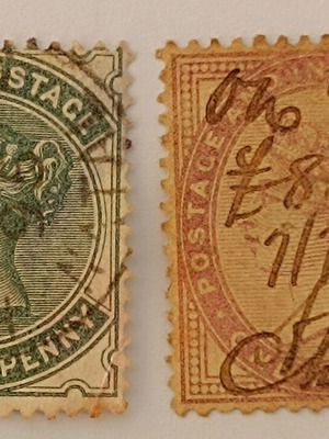 Γραμματόσημα Ηνωμένου Βασιλείου 1881, 1884 μεταχειρισμένα, λοτ 2 τεμαχίων