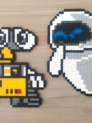 Σετ 2 χειροποίητα διακοσμητικά Wall-E και EVE καινούργια