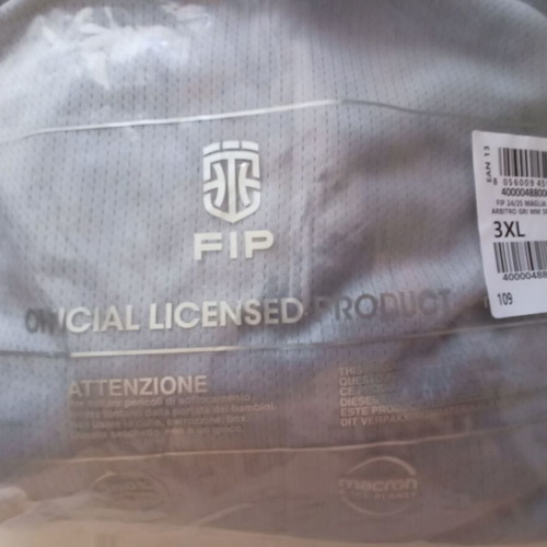 Macron Italy National Basketball Shirt new 3XL gray black