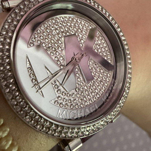 Michael Kors watch new with zirconia silver tone