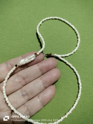 Pearl necklace and joker set new, white