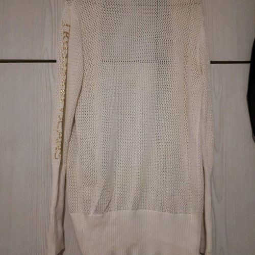Trussardi Jeans long cardigan used, white, size XL