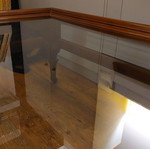 Coffee table used solid walnut wood with glass top