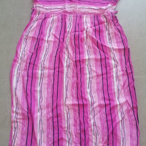 Midi dress like new, airy fabric, white and pink