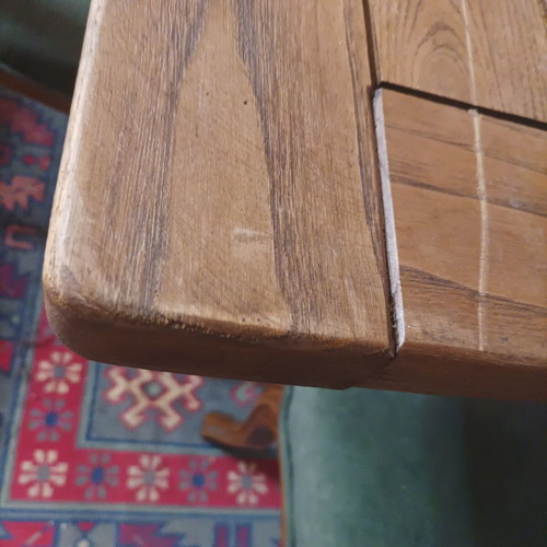 Monastic teak dining table, rectangular, solid wood