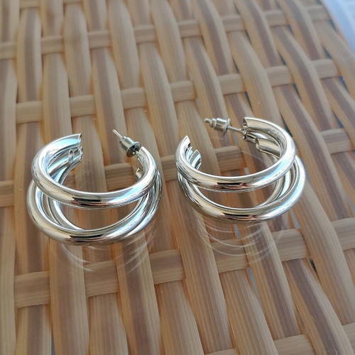 Silver earrings new, unworn