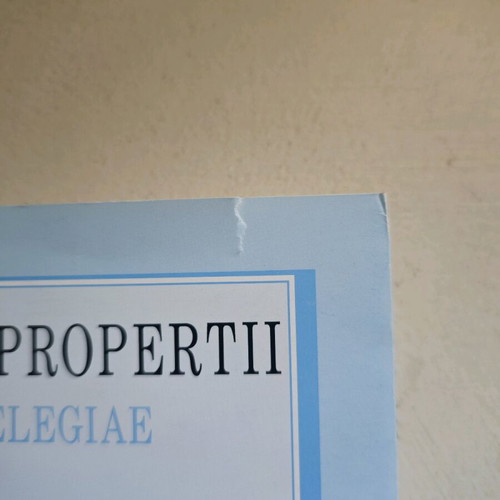 Sex. Propertii Elegiae libri I-V like new, Greek