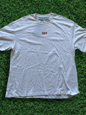 Off-White men's T-shirt XL new with tag, white and red