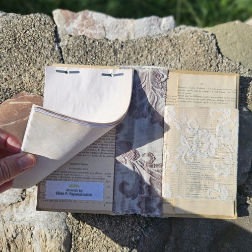 Handmade notebook from 1910 French commerce manual like new