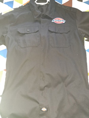 Κοντομάνικο πουκάμισο Dickies Clintondale Rec μέγεθος M σαν καινούργιο, μαύρο