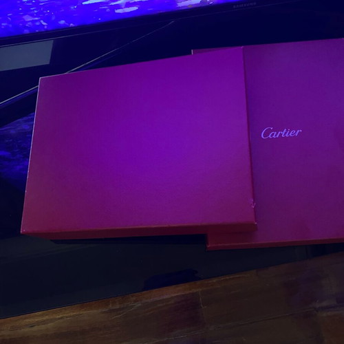 Cartier box and Dior bag with two pairs of Louboutin and Gucci cloth shoe bags used