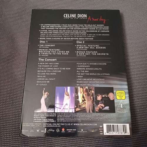 Celine Dion Live in Las Vegas 2 × DVD like new, pop
