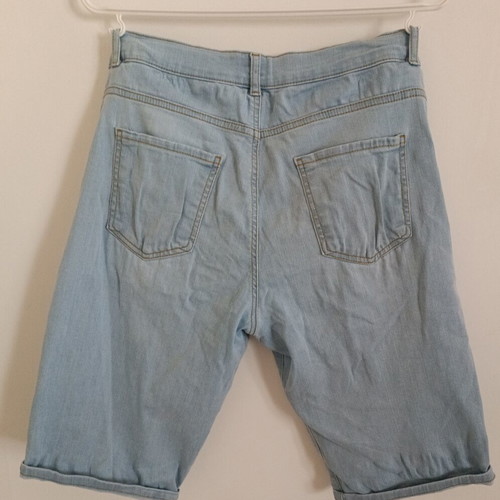 Denim Bermuda shorts light blue size M new