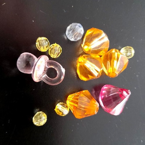 Plastic crystals new, pack of 12 for crafts