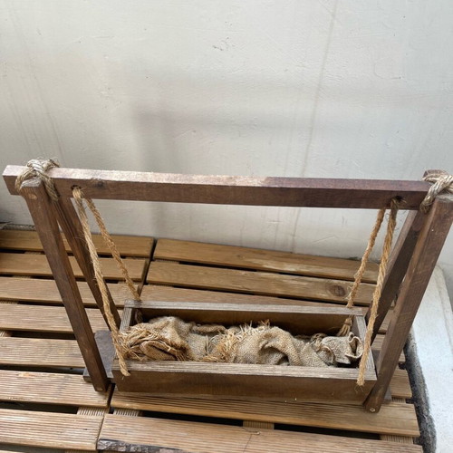 Wooden decorative used for flowers or handmade items