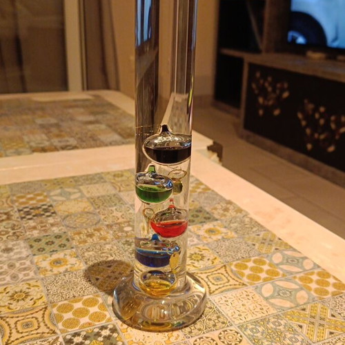 Galileo Thermometer glass office decoration