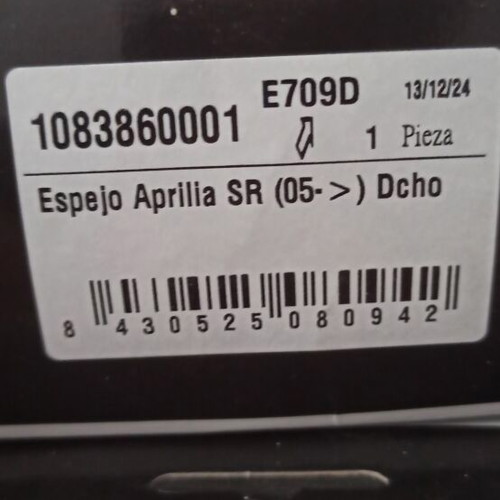 Aprilia Sportcity One 50/125 mirrors new in packaging