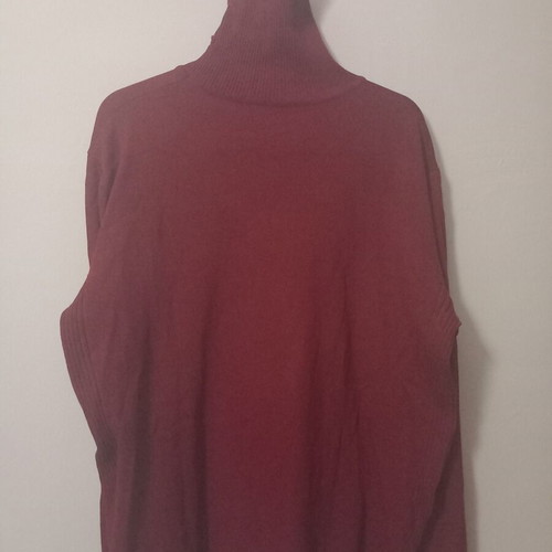 Turtleneck sweater burgundy like new, cotton, size L
