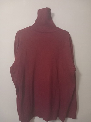 Turtleneck sweater burgundy like new, cotton, size L