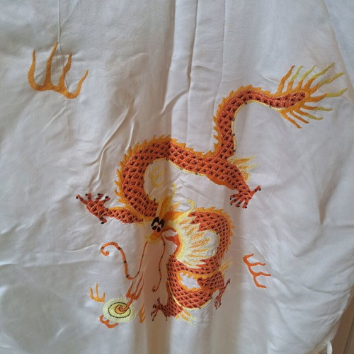 Geisha Costume Golden Dragon 100% silk like new, size M