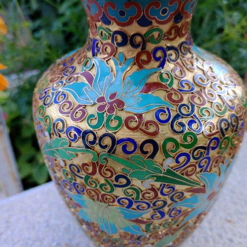 Cloisonne vase handmade authentic new