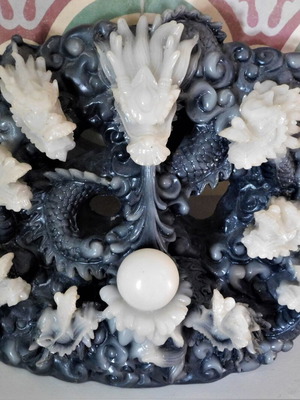 9 Dragons sculpture used, Chinese mythology, resin