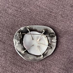 Handmade silver brooch with real shell