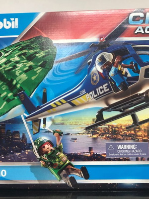 Playmobil 70569 City Action Police Helicopter with Parachute New