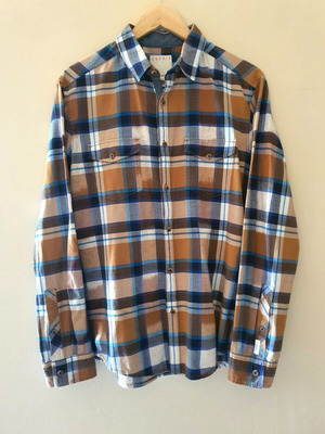 Esprit Slim Fit men's checked shirt like new, size L, 100% cotton