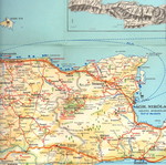 Crete travel guide with large foldable map