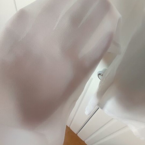 White See-Through Wide-Leg Pants Size M Like New