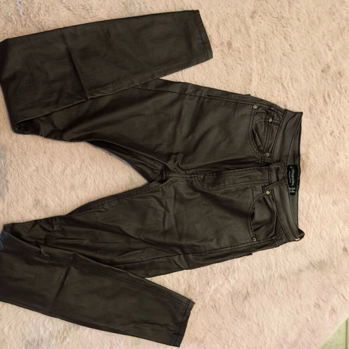 Brown leather pants Stradivarius like new, size 34