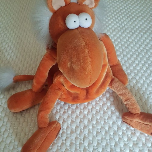 Mordillo large plush collectible backpack with orange lion