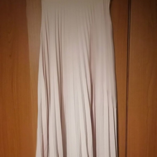 Stradivarius Pleated Skirt beige size S 36 used, boho casual