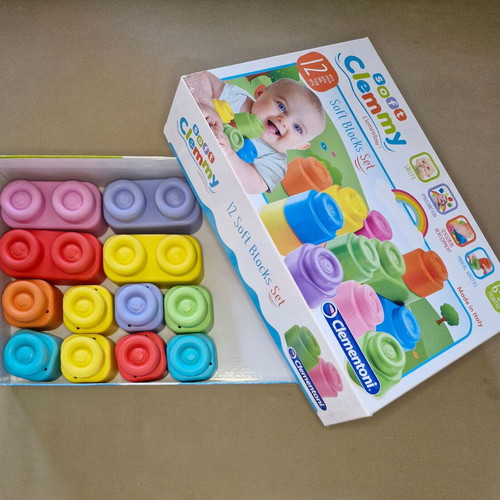 Clementoni Soft Clemmy set of 12 soft blocks like new, 6-36 months
