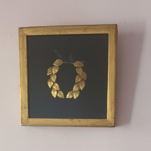 Art print with bronze wreath 28x27 cm used
