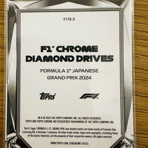 Japanese Grand Prix Diamond Drives 00/00 error card Topps Chrome F1 2025 like new