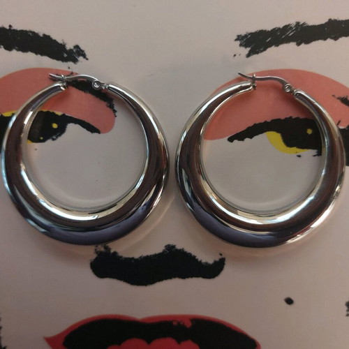 Oversized hoop earrings like new
