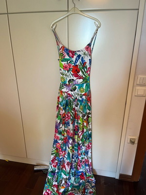 Long Jersey Summer Dress floral, like new