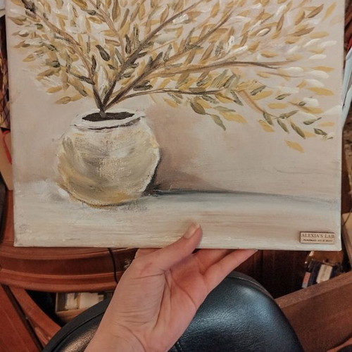 Olive painting new, hand-painted in our workshop