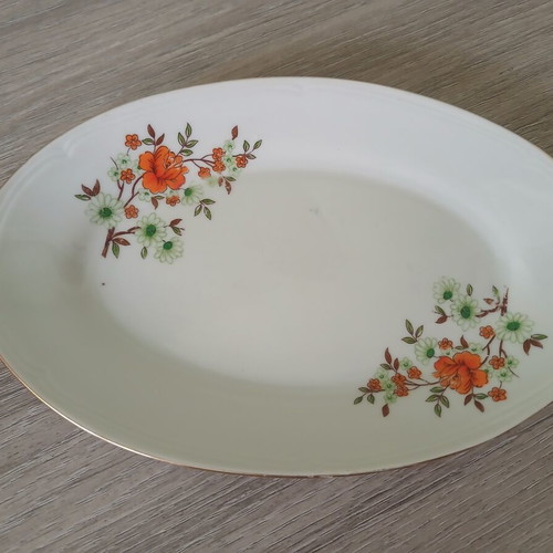 Vintage oval plates set of 6, like new, 15×20 cm