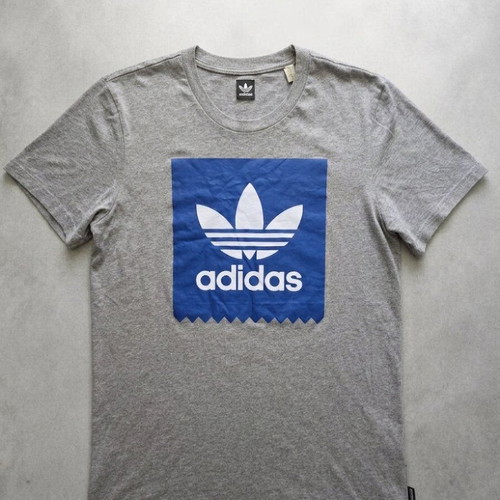 Adidas Originals Trefoil Graphic T-Shirt used, grey and blue, size M